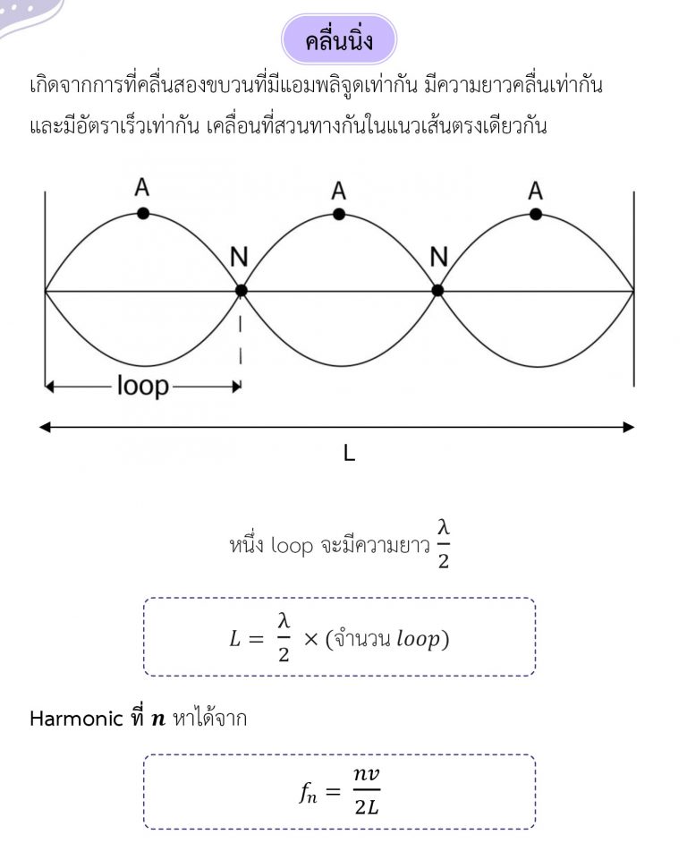ฟิสิกส์ ม.ปลาย เรื่อง คลื่น - คลื่นนิ่ง